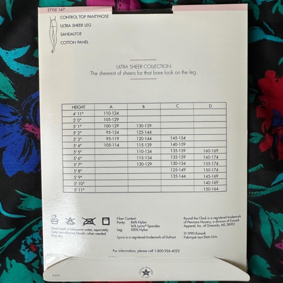 NOS 90s Jet Black DuPont Ultra Sheer Nylons Stockings - Picture 2 of 2